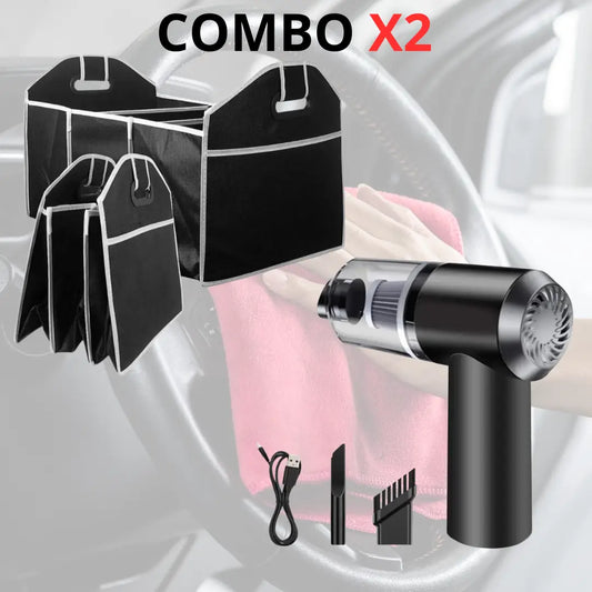 Pack Multiuso X2 Organizador Premium + Mini Aspiradora 3 en 1