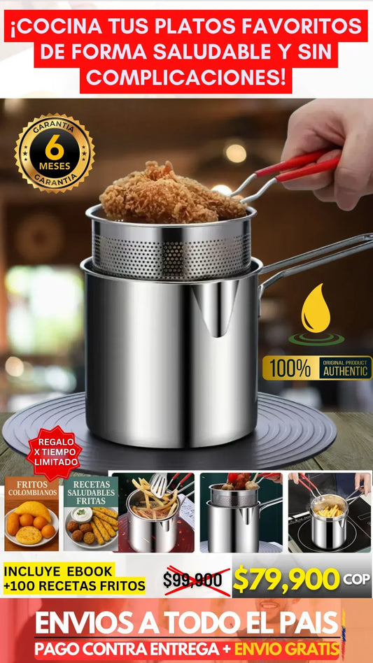 OLLA FREIDORA ACERO PREMIUM