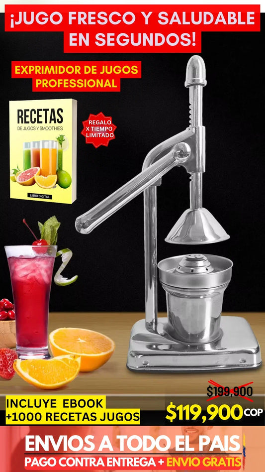 EXPRIMIDOR DE FRUTA PROFESSIONAL  - ACERO INOXIDABLE